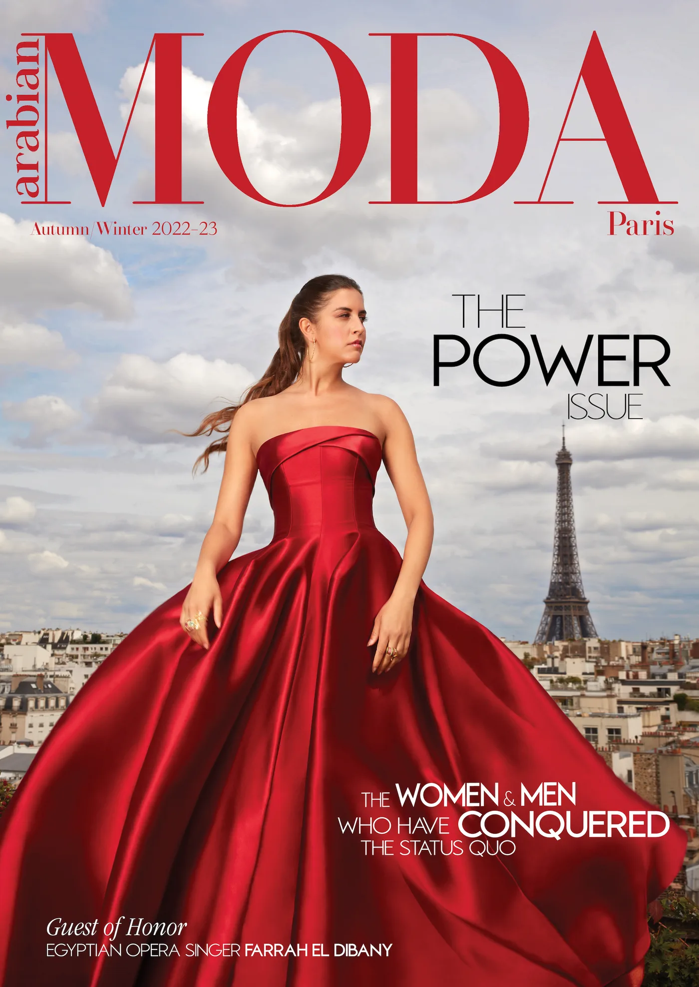 Arabian Moda cover featuring Farrah El Dibany 2022