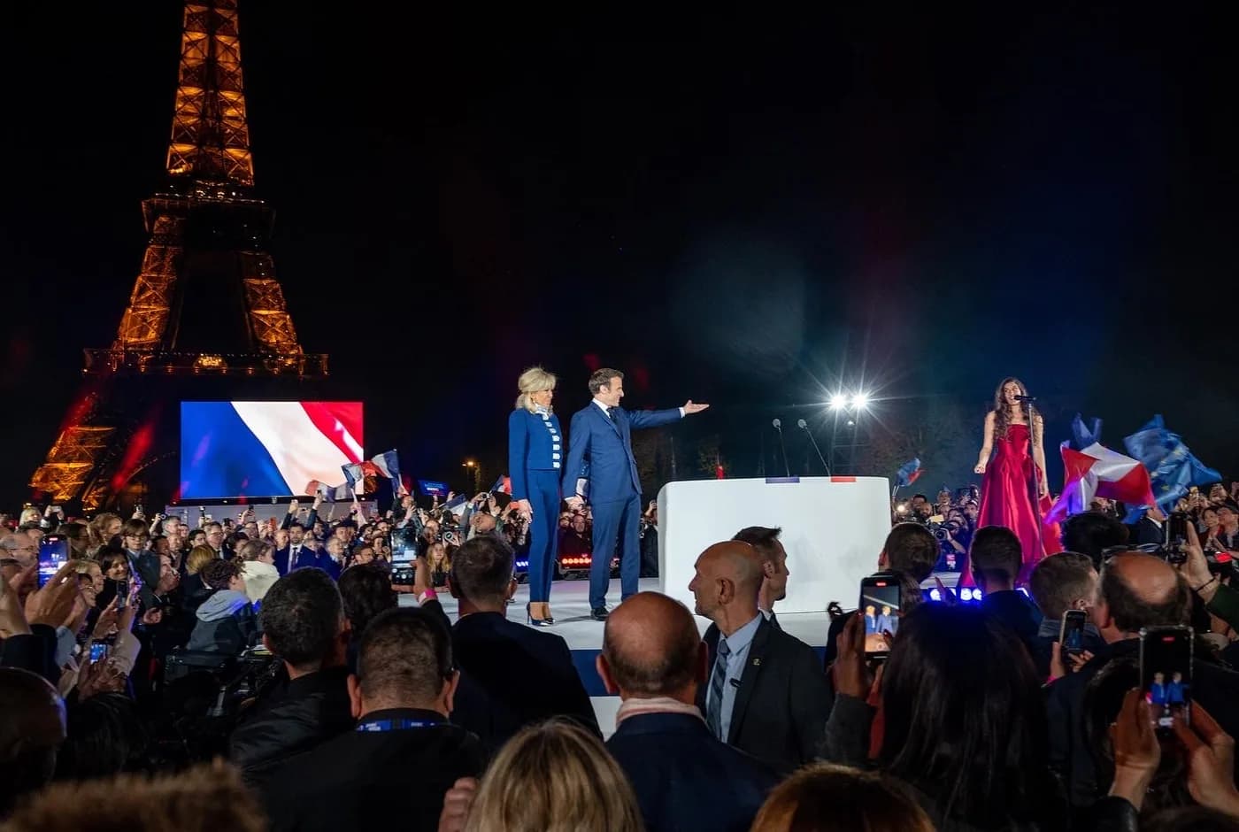 Farrah El-Dibany - on the Champ-de-Mars after Emmanuel Macron’s victory